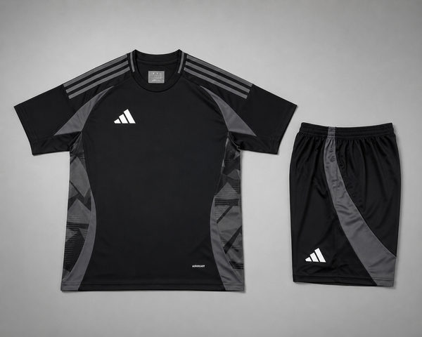 Adidas Tiro black grey training kit — football kit UAE