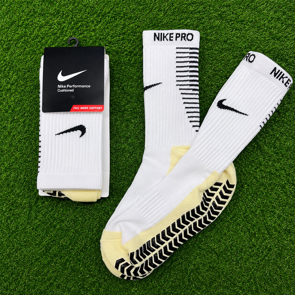 Nike Pro Grip Socks white — football grip socks UAE