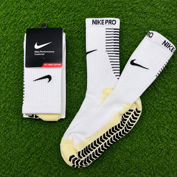 Nike Pro Grip Socks white — football grip socks UAE