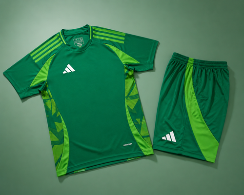 Adidas green training kit angle — football kit UAE