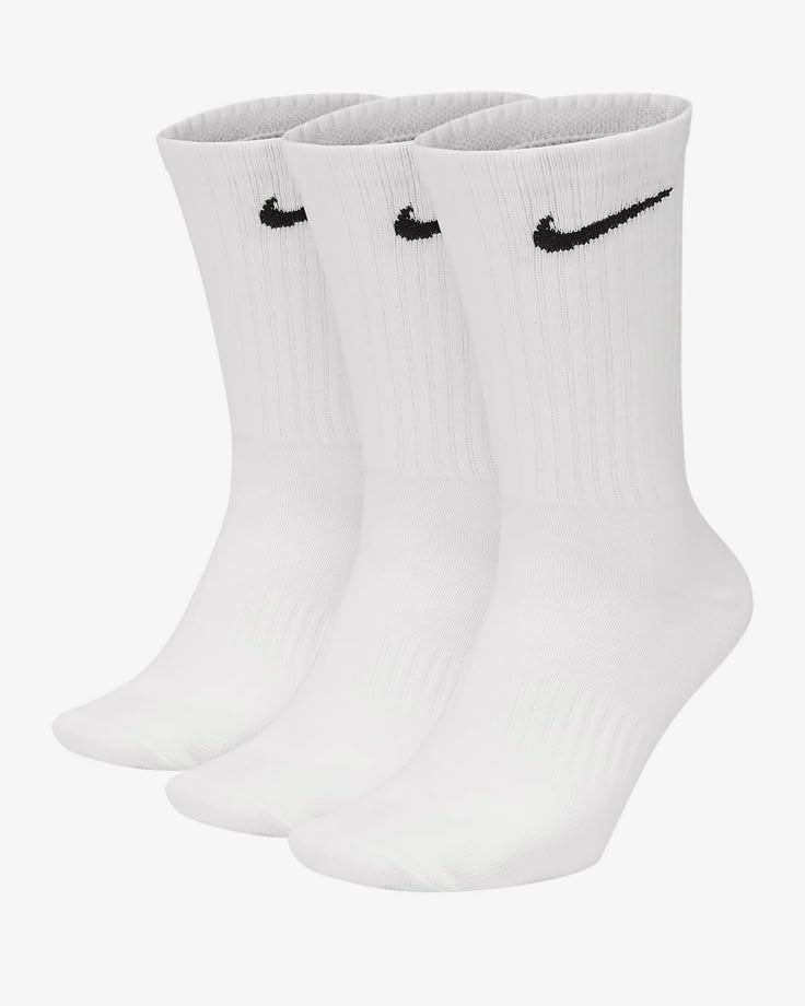 Nike Performance Crew Socks white 3 pack — gym accessories UAE