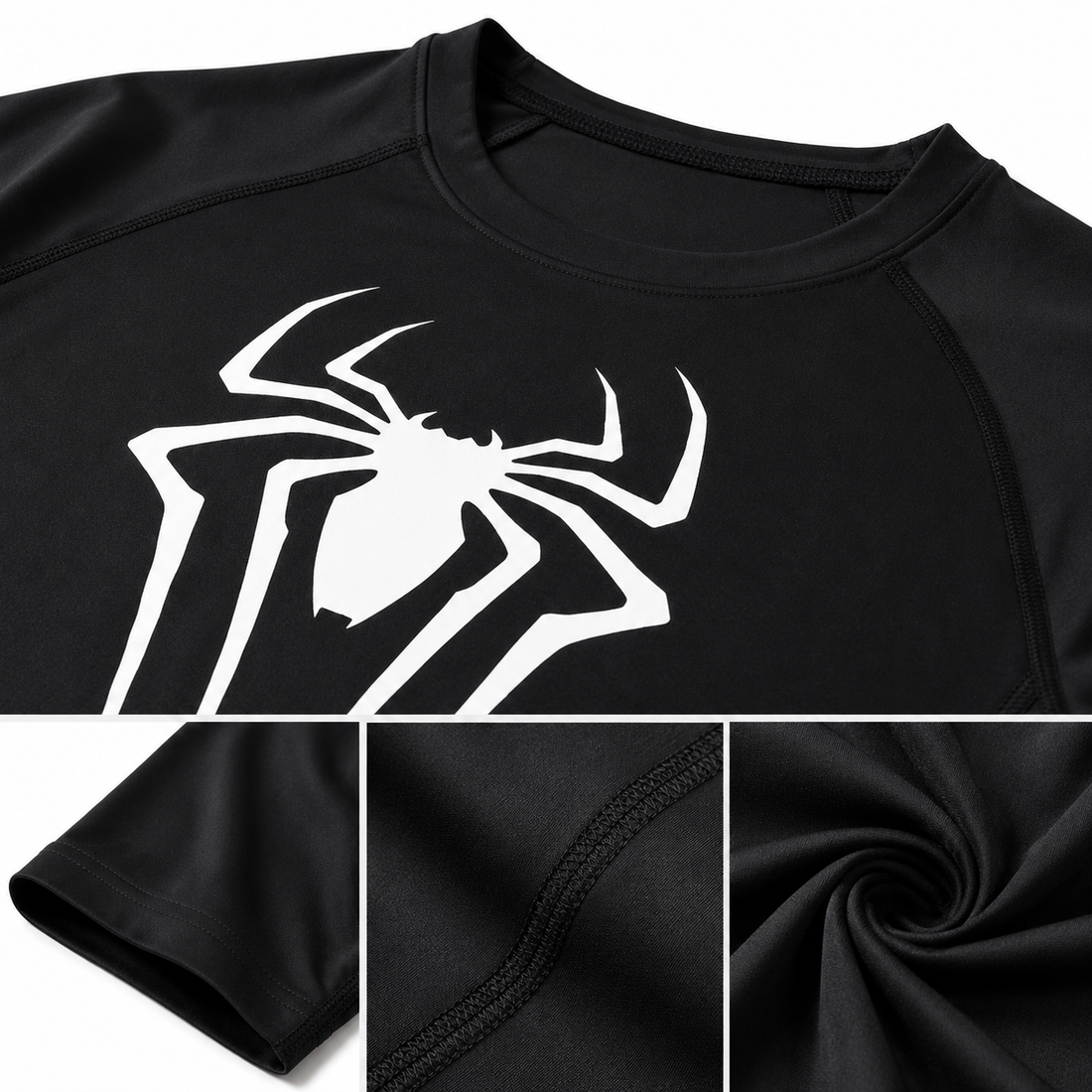 Gym Fit compression shirt black on model — gym wear UAE