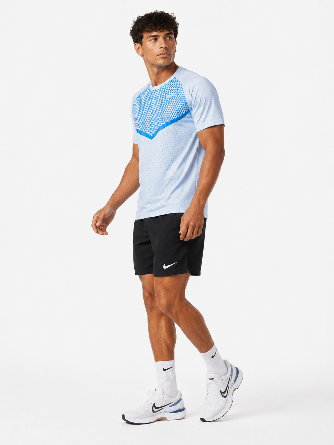 Nike blue training set back — gym wear UAE