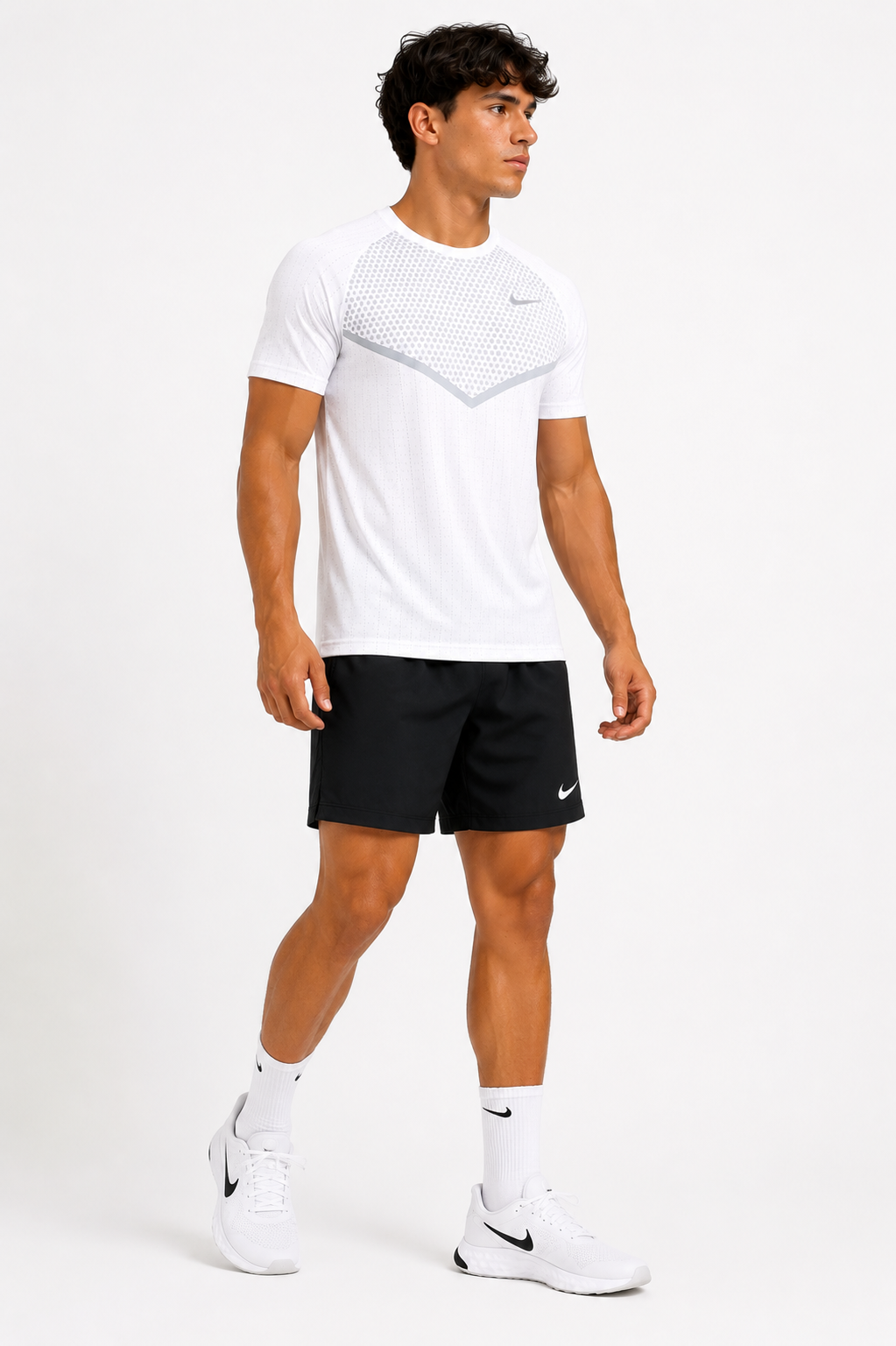 Nike white training set back — gym wear UAE