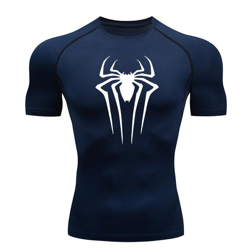 Gym Fit navy compression shirt — premium athletic wear UAE