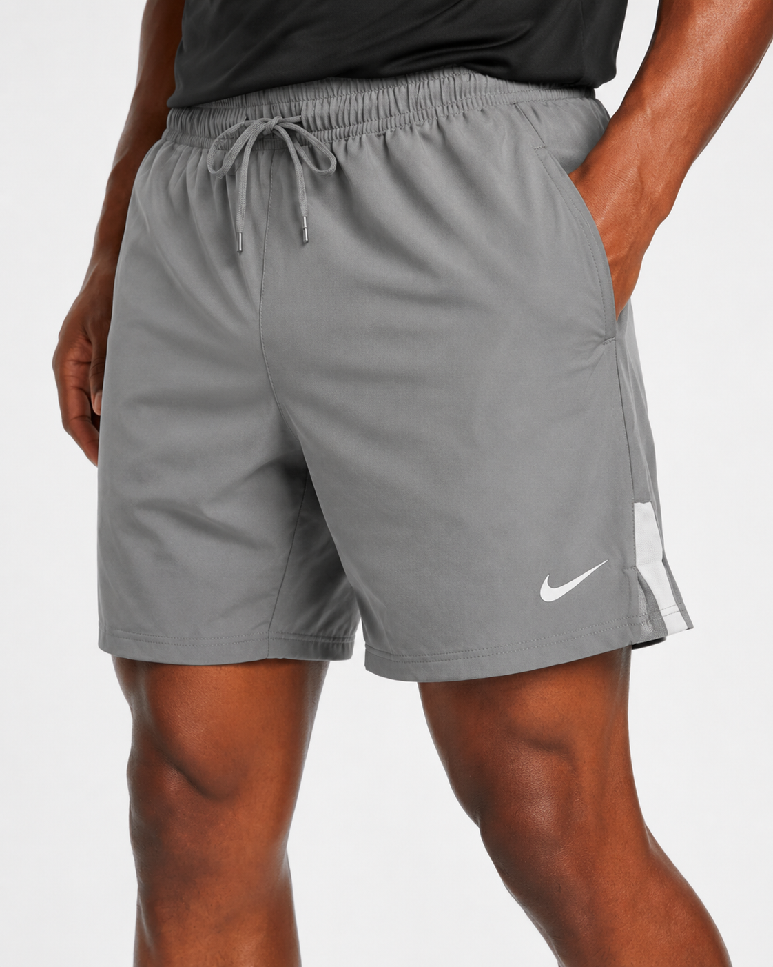 Nike gray training shorts back — gym wear UAE