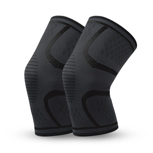 Gym Fit knee compression sleeves black — training support UAE