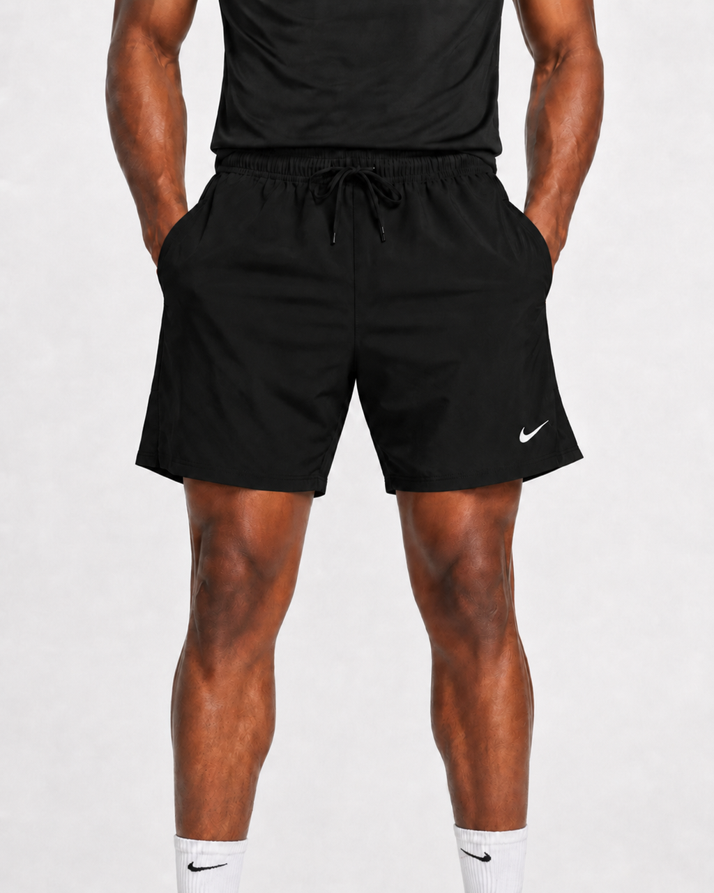 Nike black training shorts front — fitness wear UAE
